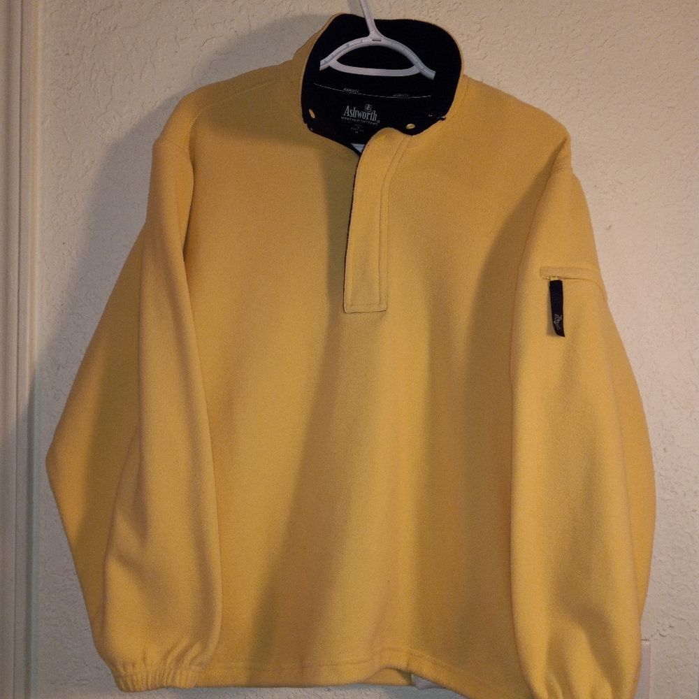 Vintage Ashworth Weather Systems Yellow Pullover - Picture 1 of 7